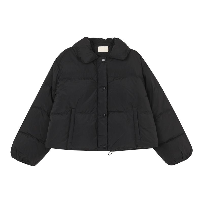 Lapel Down Jacket Ladies Fluffy Meleg Dzseki