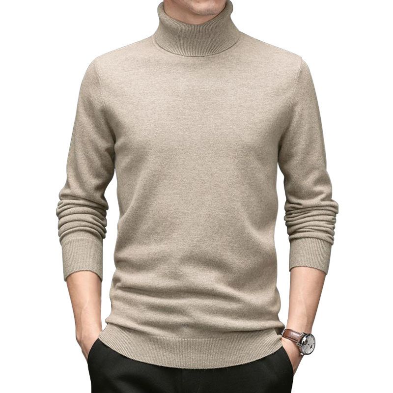 Turtleneck Férfi Pulóver Thick Section Slim Fit