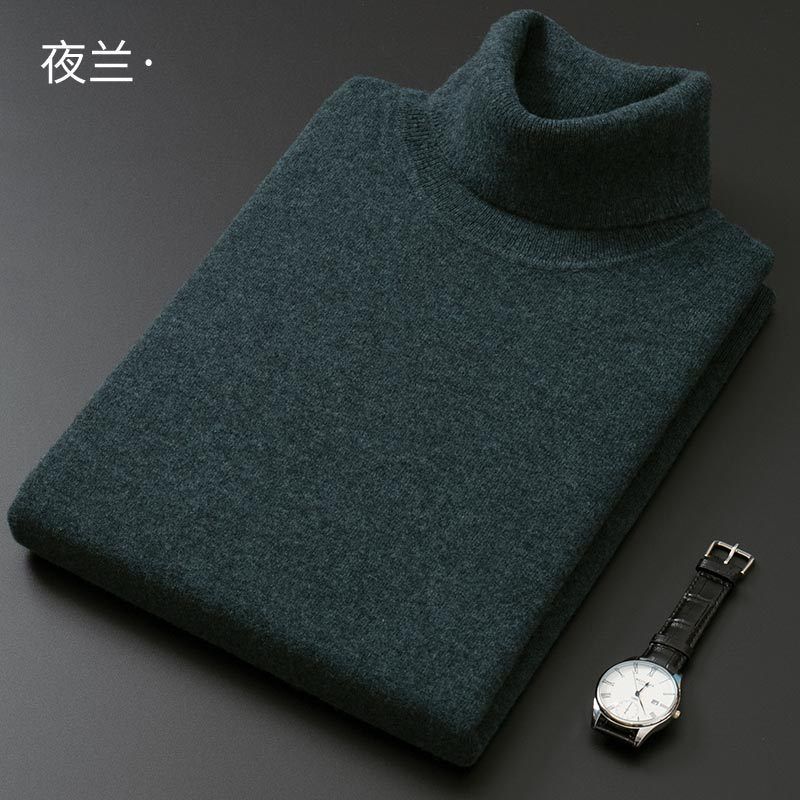 Turtleneck Férfi Pulóver Thick Section Slim Fit