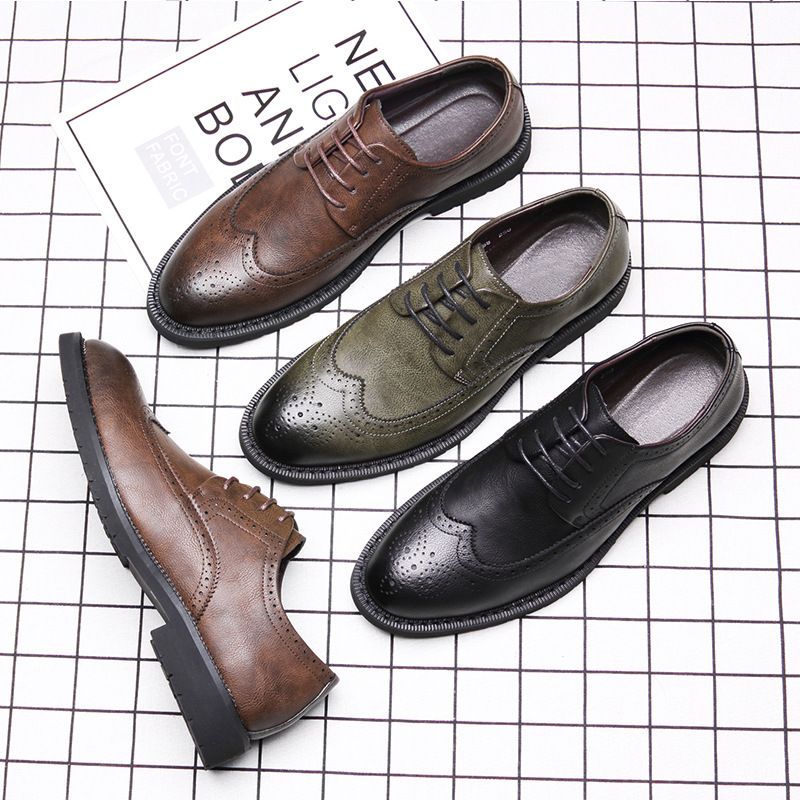 Brogues Faragott Alkalmi Cipők Férfi Retro Formális Üzleti Ruhacipők