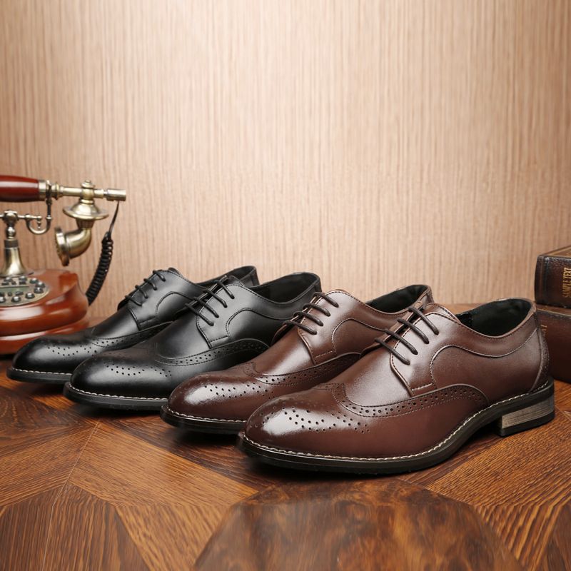 Őszi Nagy Méretű 47 Üzleti Férfi Cipő 45 Brogue Faragott Bőr 48 Retro Trend 46 Formális