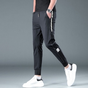 Férfi Alkalmi Nadrág Gyorsan Száradó Slim Fit Sport Rövidített