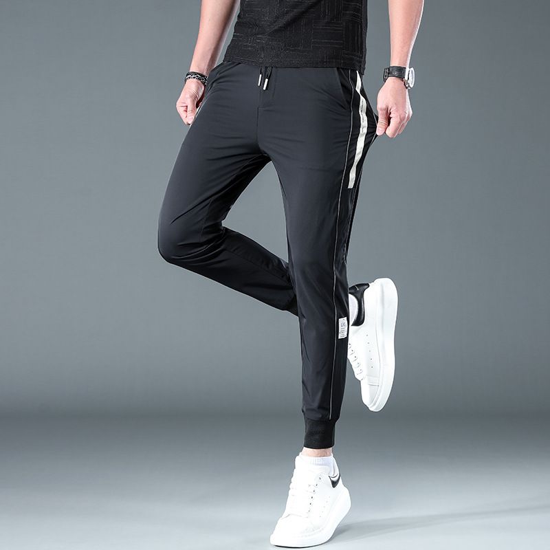 Férfi Alkalmi Nadrág Gyorsan Száradó Slim Fit Sport Rövidített