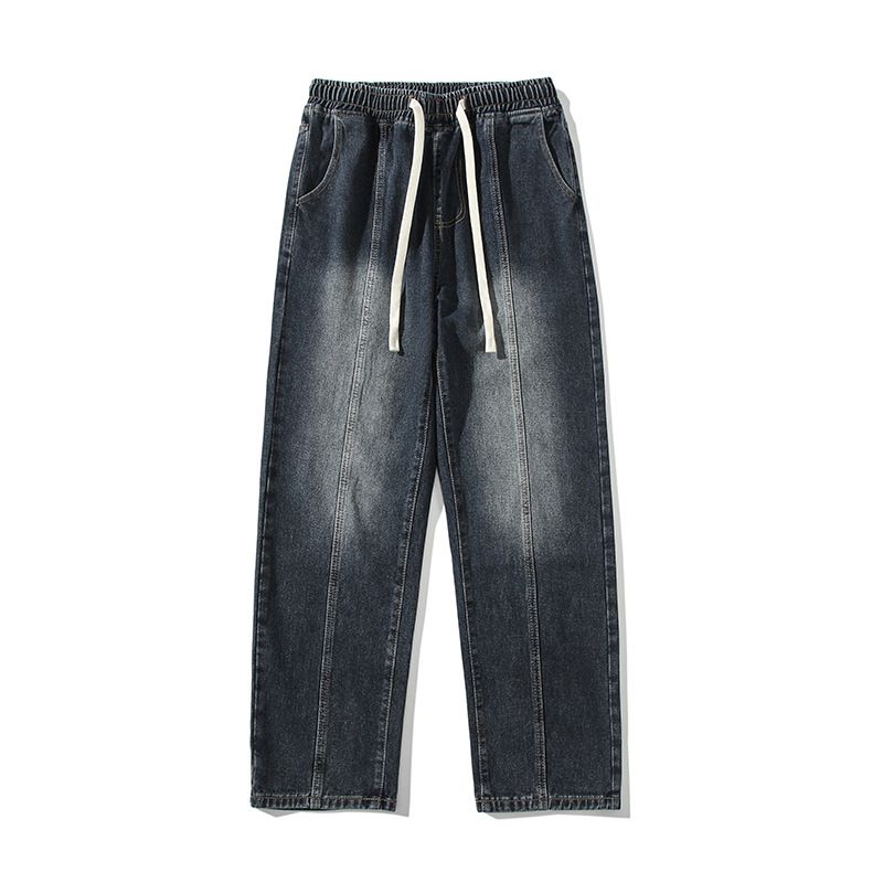 Férfi Vintage Jeans Gradiens Laza Egyenes Nadrág