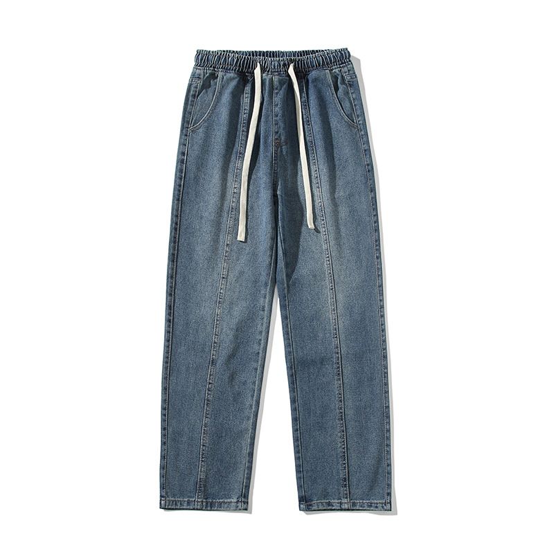 Férfi Vintage Jeans Gradiens Laza Egyenes Nadrág