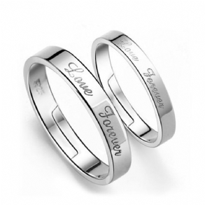 Angol Esküvői 925 Sterling Ezüst Párgyűrű Férfi És Női Divatnyitó Páros Gyűrű