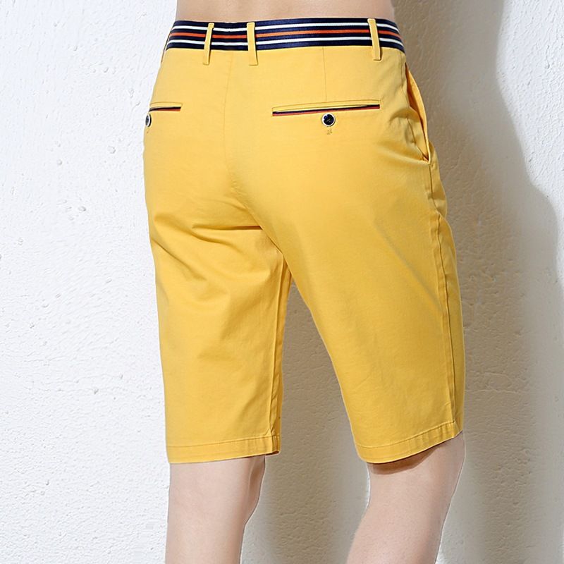 Stretch Cotton Shorts Férfi Five Point Trend Nyári Alkalmi