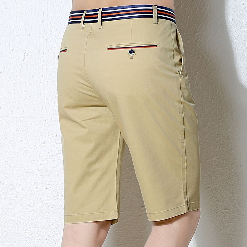 Stretch Cotton Shorts Férfi Five Point Trend Nyári Alkalmi