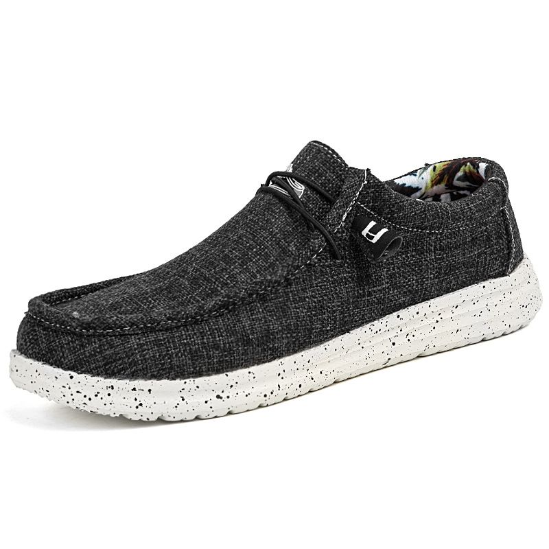 Naplopók Lapos Alkalmi Cipők Férfi Vászon Sneakers Slip-on