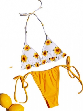 2023-as Szexi Női Kétrészes Fürdőruha Fűzős Print Sexy Beach Bikini