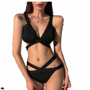 2023-as Új Fürdőruha Nőies Bikini Gyönyörű Hátsó Hárompontos Pántos Osztott