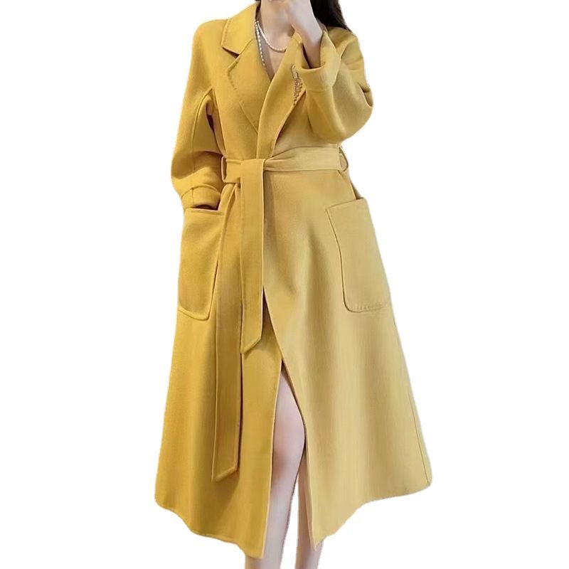 Víz Ripple Wool Coat Ladies Extended