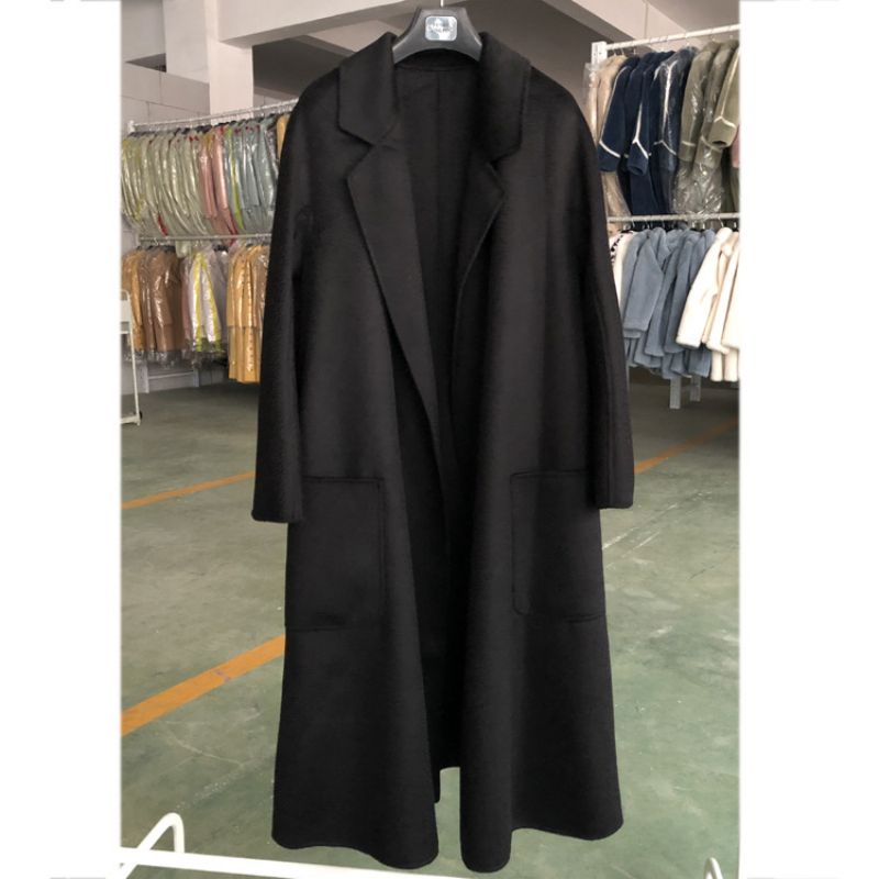 Víz Ripple Wool Coat Ladies Extended