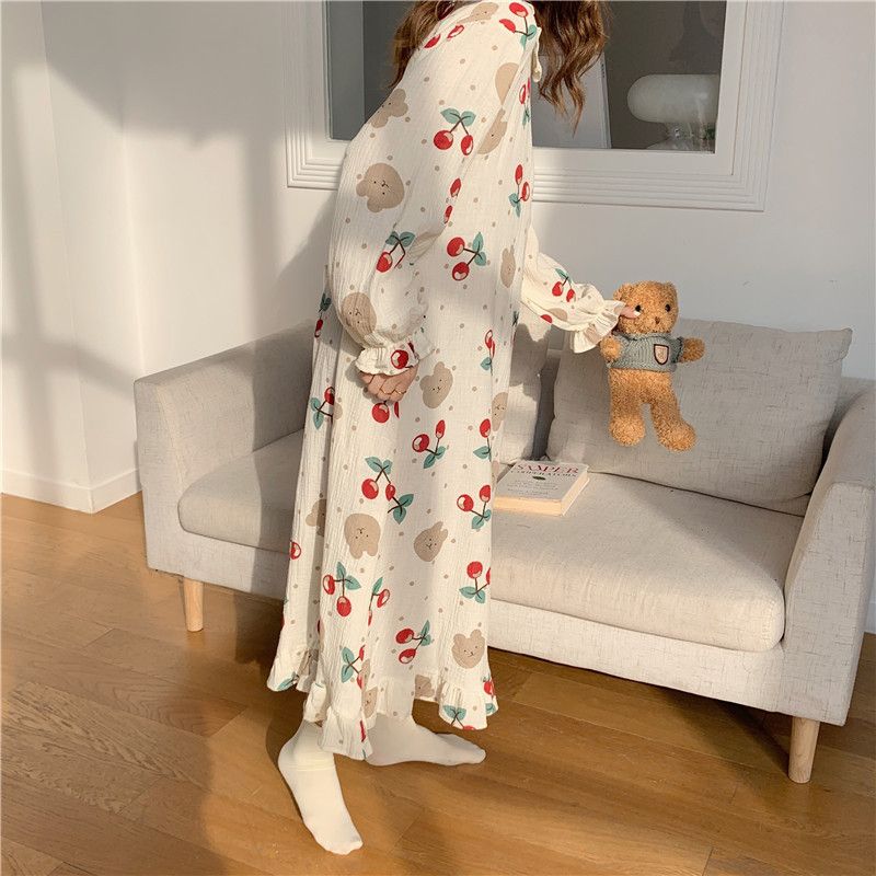 Női Pizsama Cherry Cute Loungewear One Piece