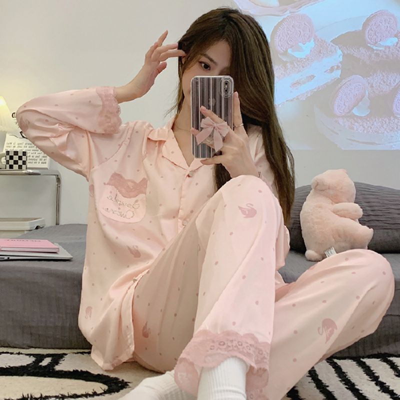 Női Pizsama Soft Sweet Lace Cozy Loungewear Szettek