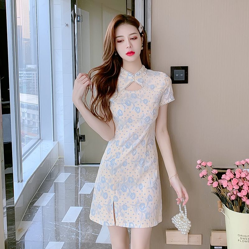 Cheongsam Ruha Női Sifon Virágos