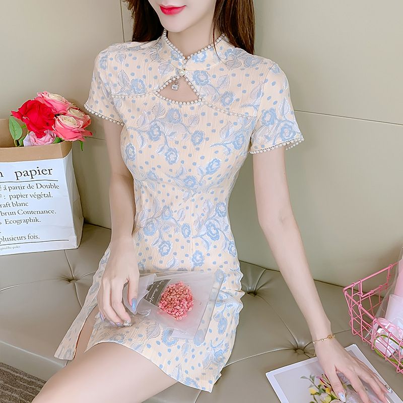 Cheongsam Ruha Női Sifon Virágos