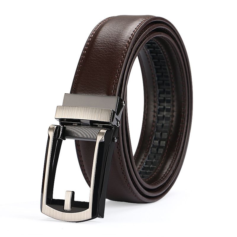 Bőr Műtű Öv Automata Csatos Öv Comfort Click Belt Speciális Férfi Öv