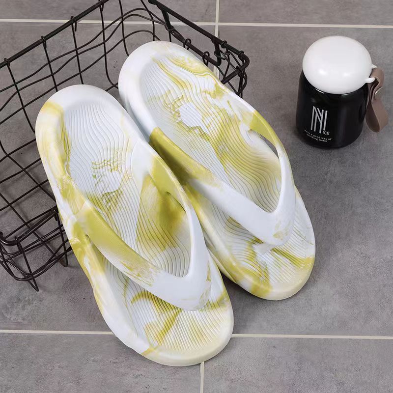 Flip Flops Férfi Nyári Új Streamer Gradiens Vegyes Színű Vastag Alsó Trendi Puha Csúszásmentes Szandál Papucs Cipő