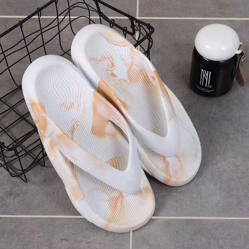 Flip Flops Férfi Nyári Új Streamer Gradiens Vegyes Színű Vastag Alsó Trendi Puha Csúszásmentes Szandál Papucs Cipő